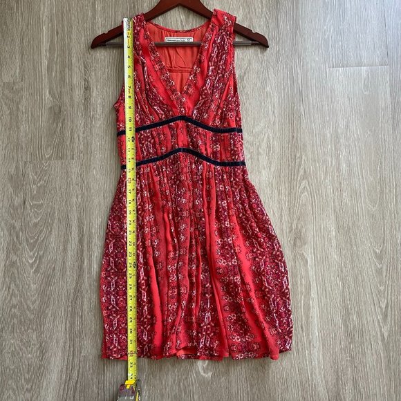 Abercrombie Orange Boho Sleeveless V-Neck Dress - Picture 7 of 7